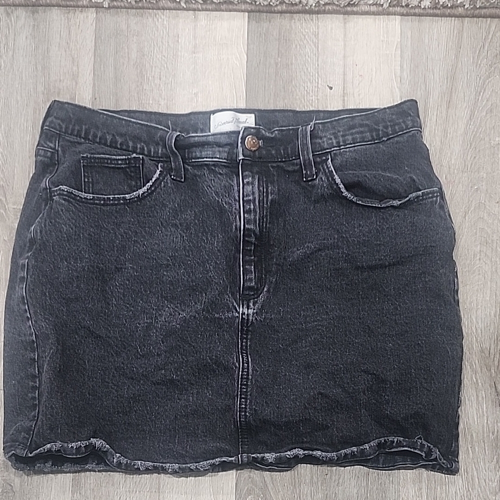 Denim Black Skirt
